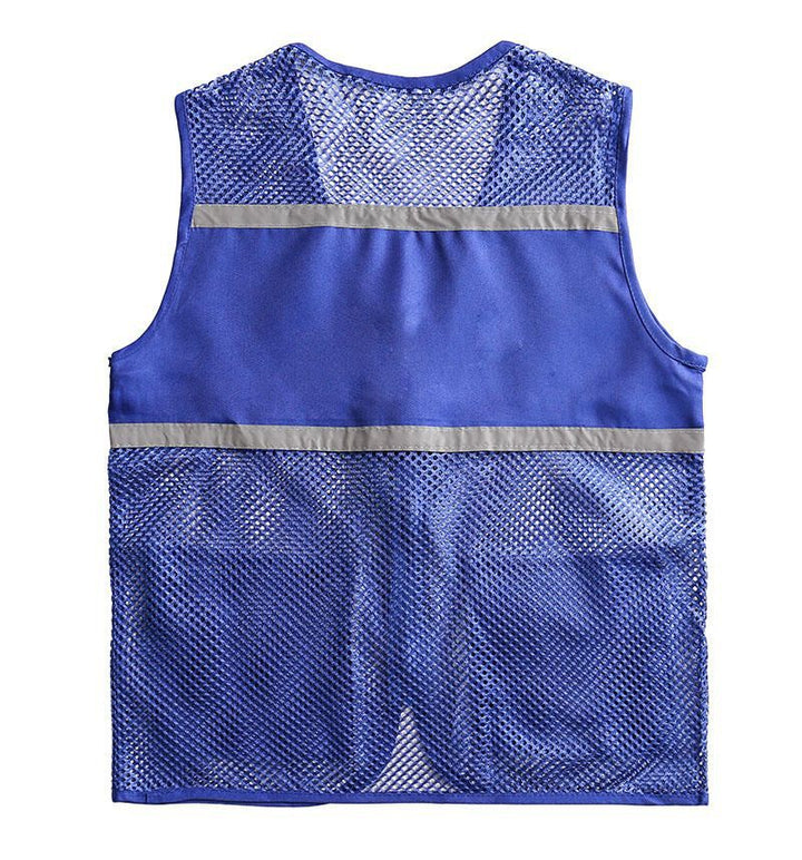 Unisex Visible Utility Vest with Breathable Mesh, Reflective Straps and Generous Front Pockets Mune Fashion