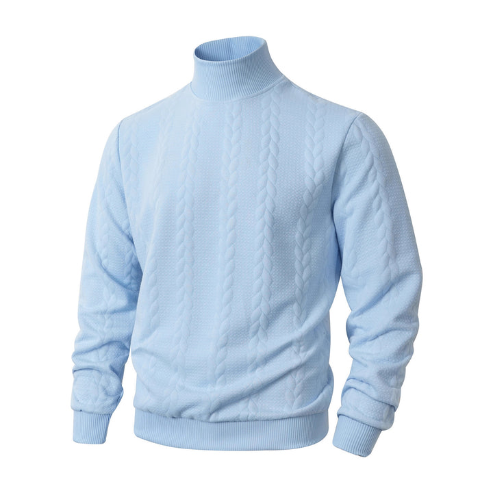 Men's High-Quality Knitted Sweater with Stand-Up Collar Mune Fashion