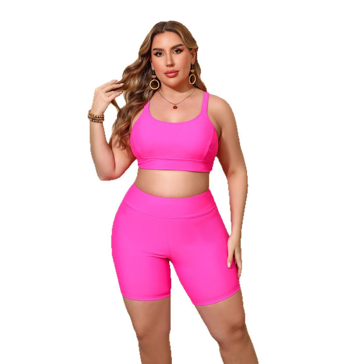 Women's Sporty Crop Top and Cycling Shorts Mune Fashion