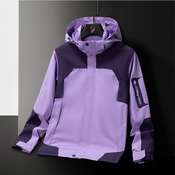 Men's Technical Softshell Outdoor Jacket with Hood Water Repellent Membrane and Arm Pocket Mune Fashion
