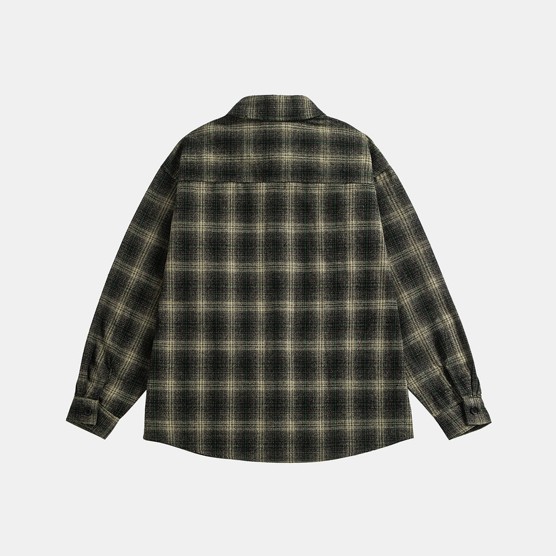 Unisex Checked Overshirt Jacket in Flannel Look with Chest Flap Pockets Mune Fashion