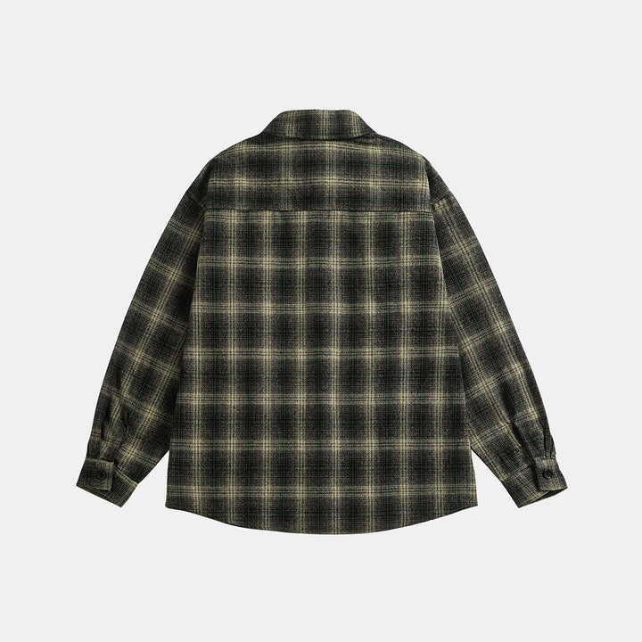 Unisex Checked Overshirt Jacket in Flannel Look with Chest Flap Pockets Mune Fashion