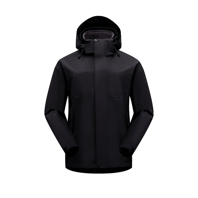 Men's nano matte waterproof urban outdoor jacket with taped seams, removable hood and fleece collar Mune Fashion