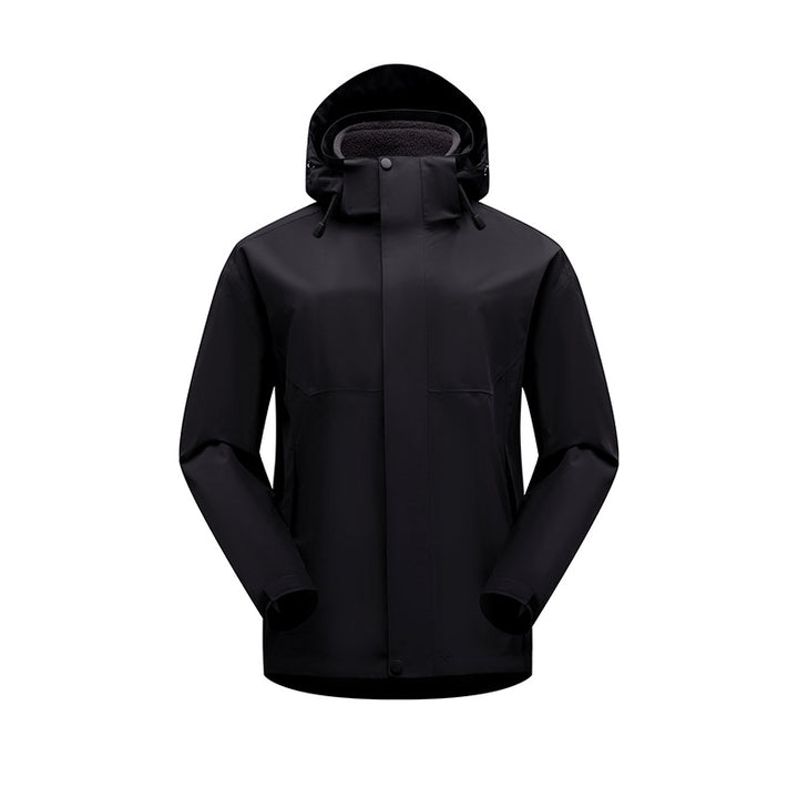Men's nano matte waterproof urban outdoor jacket with taped seams, removable hood and fleece collar Mune Fashion