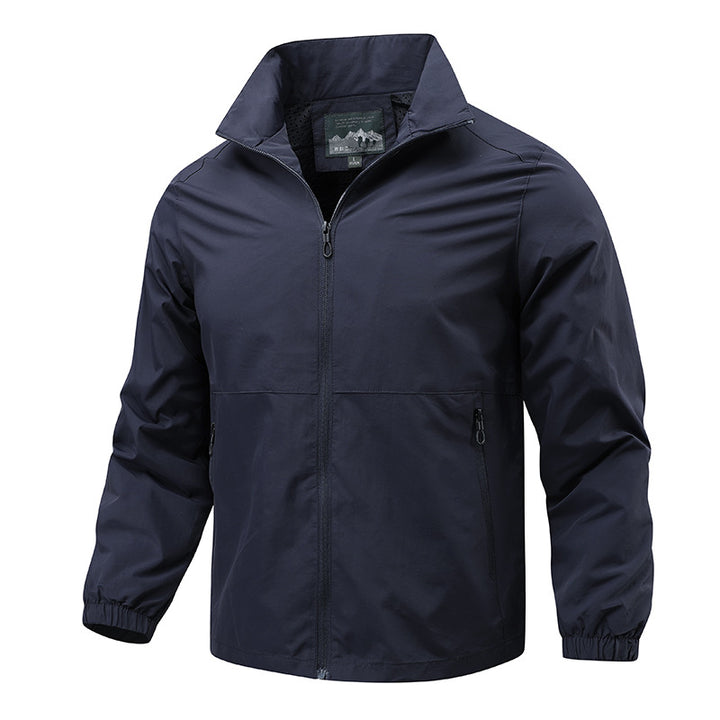 Men's lightweight windproof transitional jacket with high collar and zipper Mune Fashion
