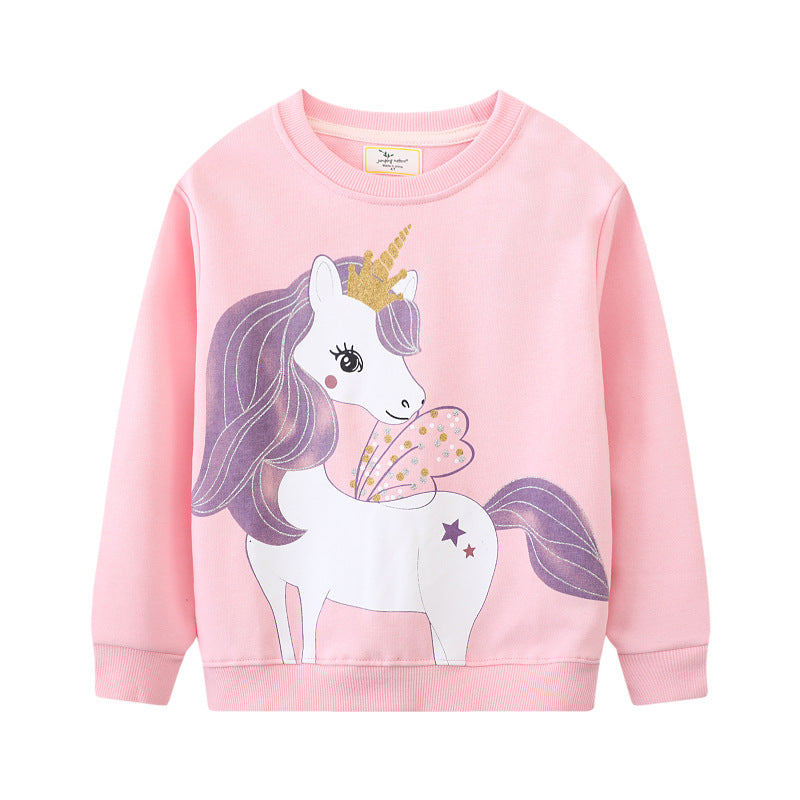 Girls sweatshirt with unicorn appliqué Mune Fashion