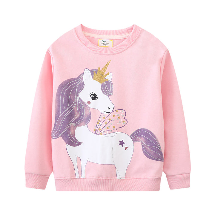 Girls sweatshirt with unicorn appliqué Mune Fashion
