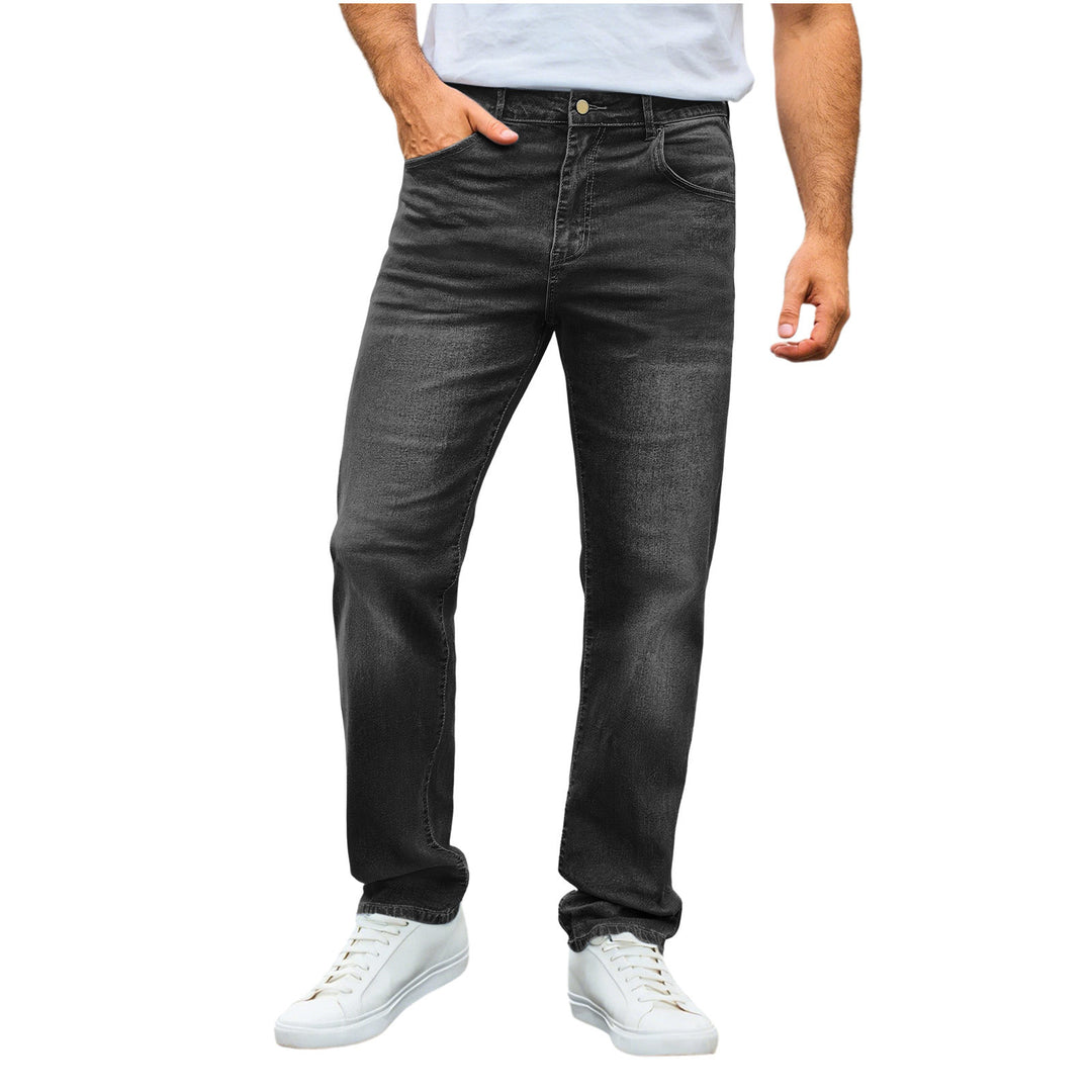 Men's casual straight-leg jeans with mid-rise and comfort stretch Mune Fashion