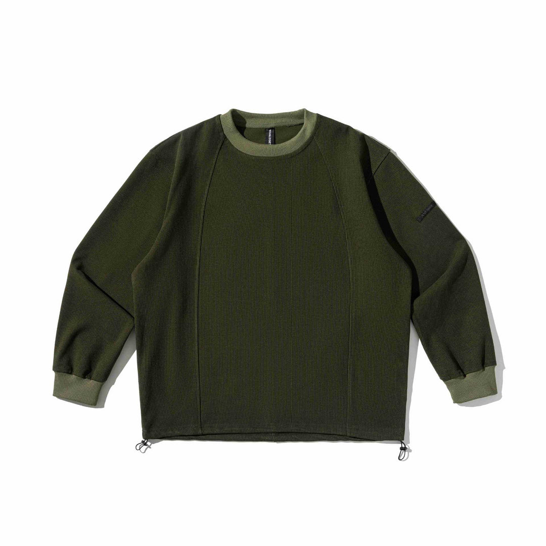 Men's ribbed sweatshirt with drawstring and raglan sleeves Mune Fashion