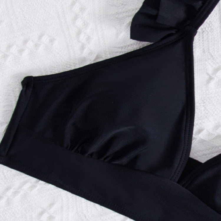 Women Triangle Bikini Top with Voluminous Ruffle Details Mune Fashion