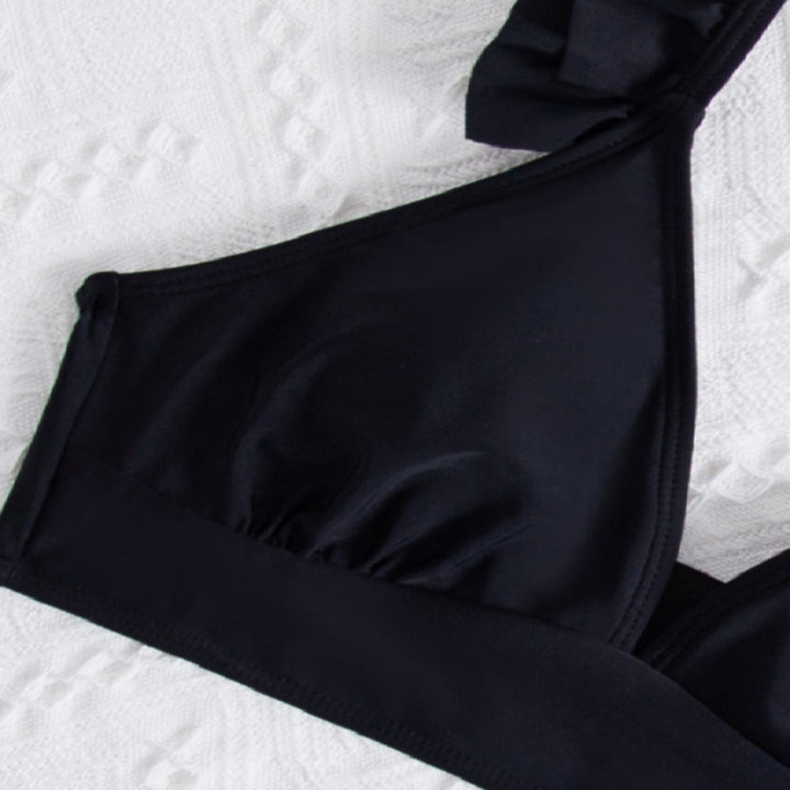 Women Triangle Bikini Top with Voluminous Ruffle Details Mune Fashion