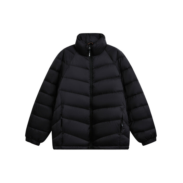 Unisex Short cut padded jacket in boxy fit with chevron quilting and high collar Mune Fashion