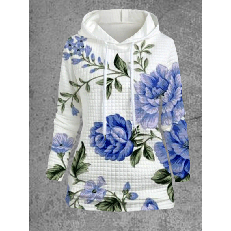Women’s Fashionable Hooded Sweater in Checkered Design Mune Fashion