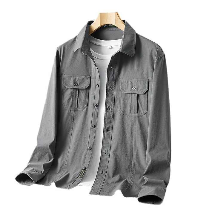 Men's Outdoor Shirt with Chest Pockets, Ripstop Fabric and Regular Fit Mune Fashion