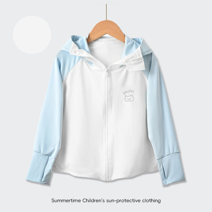Children's UV protection jacket with hood and lightweight breathable properties Mune Fashion