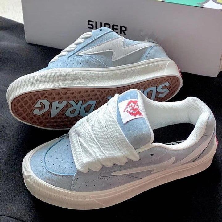 Women Sporting Sneakers with High-Quality Suede and Mesh Combination Mune Fashion