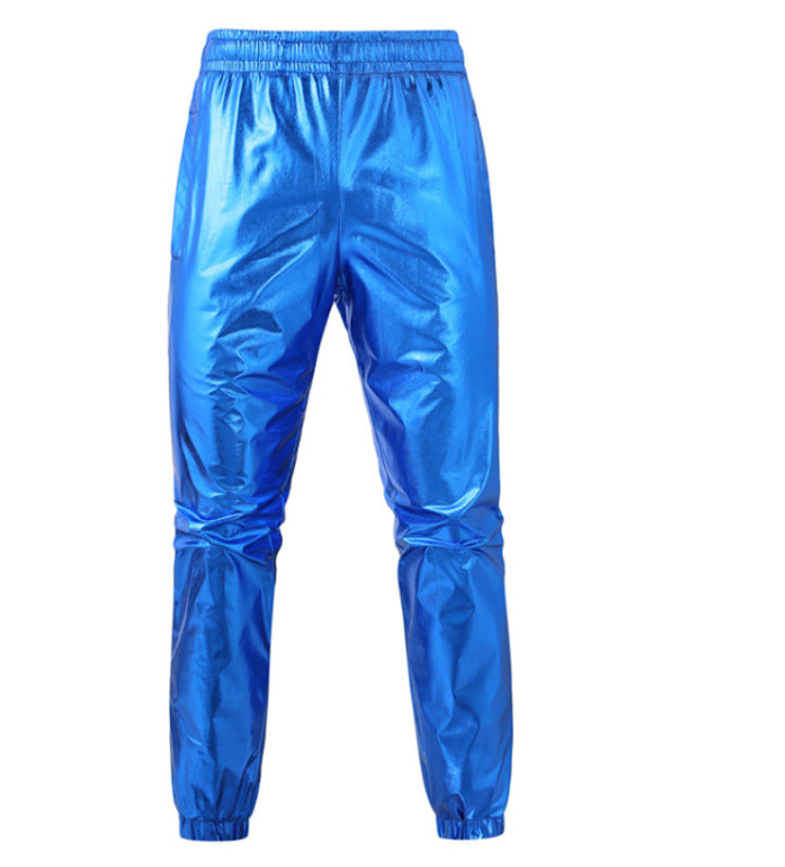 Men's nan bomber jacket with full zip, reflective metallic finish, and elastic cuffs Mune Fashion