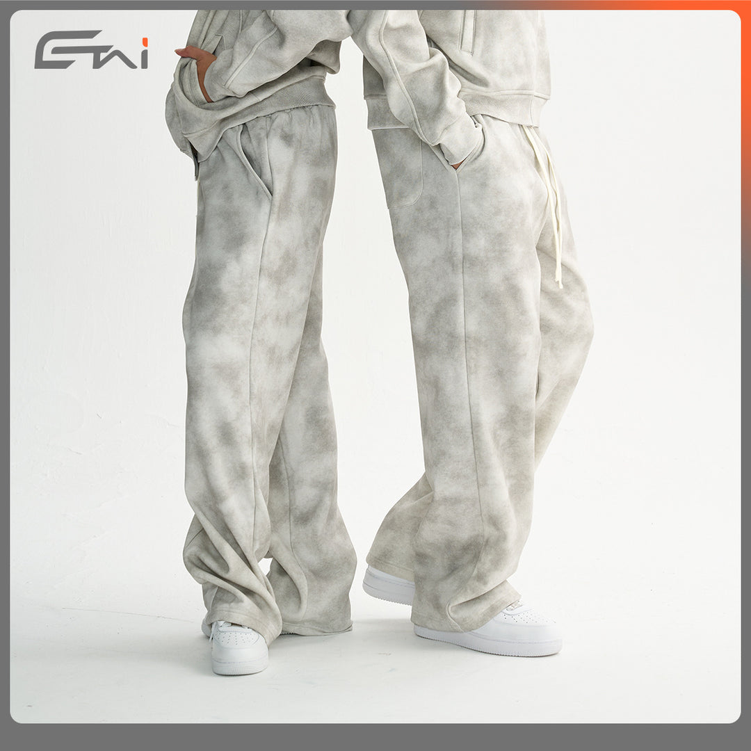 Men's Loose-Fit Sweatpants with Cloud Pattern and Elastic Waistband Mune Fashion
