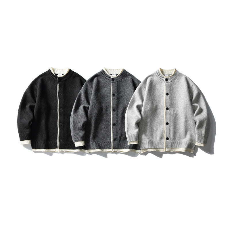 Unisex Boxy Cardigan with contrasting edges and ribbed finishes Mune Fashion