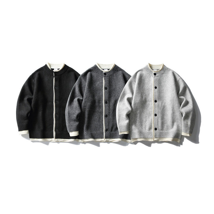 Unisex Boxy Cardigan with contrasting edges and ribbed finishes Mune Fashion