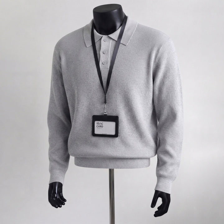 Men's Urban Sweater with Collar Mune Fashion