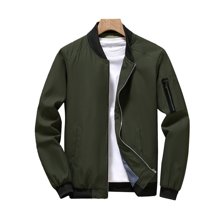 Men's bomber jacket in pilot style with arm pocket & ribbed cuffs Mune Fashion