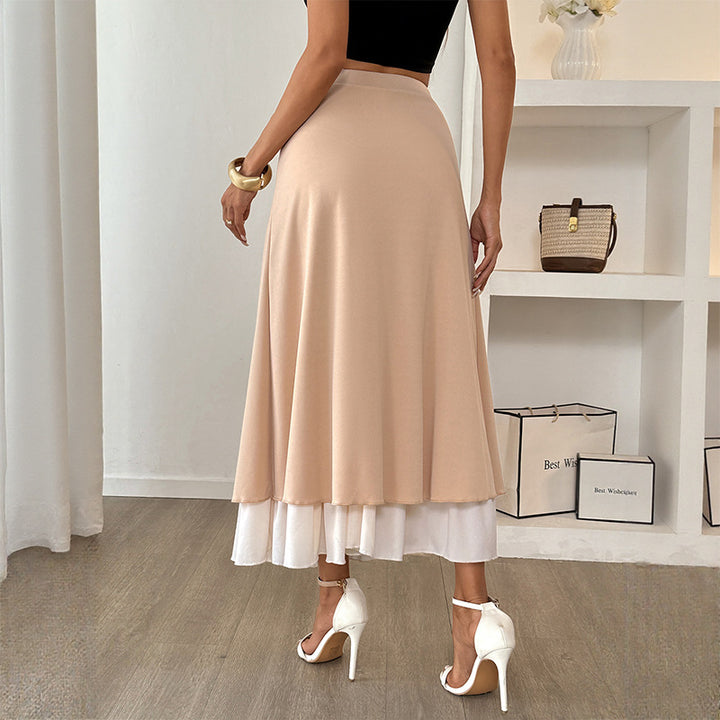 Women's Elegant Maxi Skirt with Ruffle Details Mune Fashion