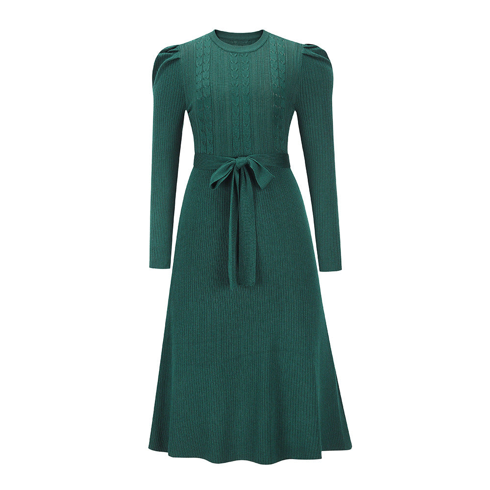 Mune | Knitted Midi Dress with Round Neckline