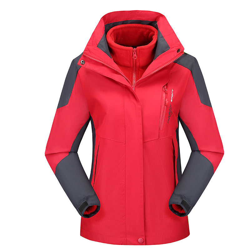 Women's versatile outdoor jacket with removable fleece inner jacket and windproof softshell outer Mune Fashion