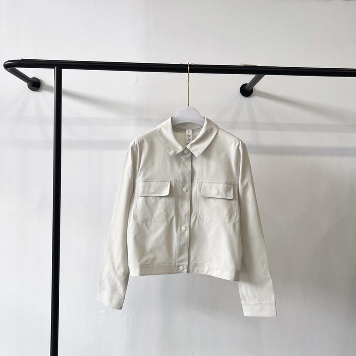 Ladies Short Overshirt Jacket made of lightweight cotton blend with chest pockets Mune Fashion