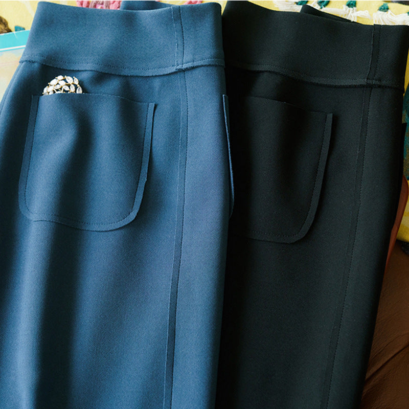 Women Elegant, slim cut midi skirt Mune Fashion