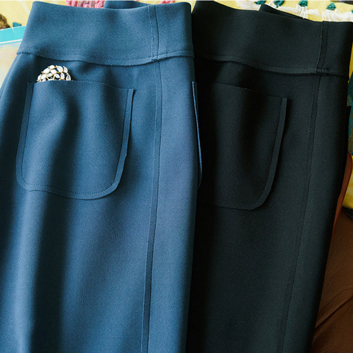 Women Elegant, slim cut midi skirt Mune Fashion