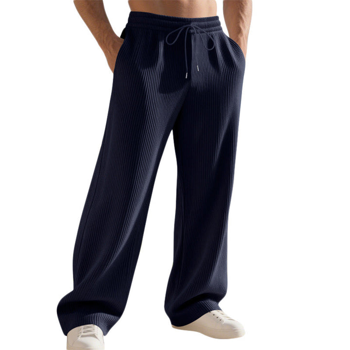 Men's Relaxed-Fit Knit Jogging Pants with Fine Rib Structure Mune Fashion