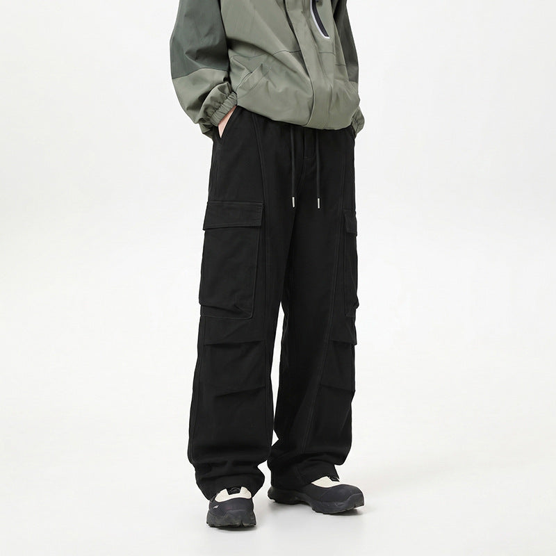 Herren Baggy-Cargo-Hose mit tiefem Schritt, Oversized-Silhouette und aufgesetzten Utility-Taschen Mune Fashion