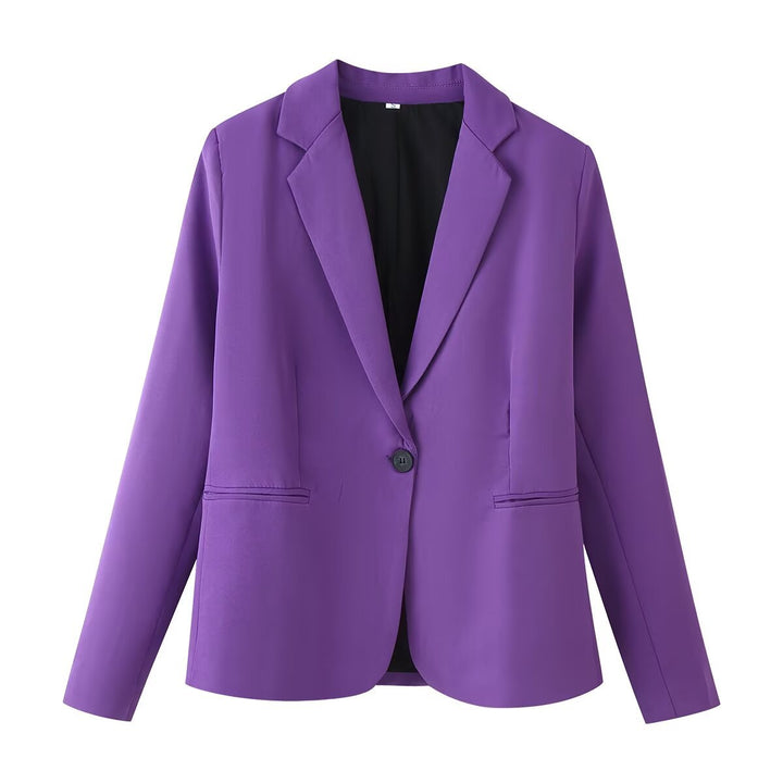 Women's tailored single-button blazer with lapel collar Mune Fashion