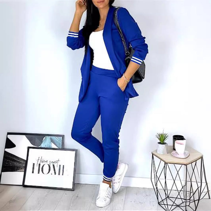 Ladies sporty-elegant blazer-jogging pants two-piece with elastic waistband and cuffs Mune Fashion
