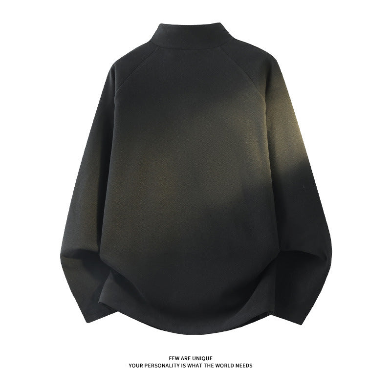 Unisex Oversize-Mockneck-Halfzip-Sweatshirt made of microfleece with rounded hem Mune Fashion