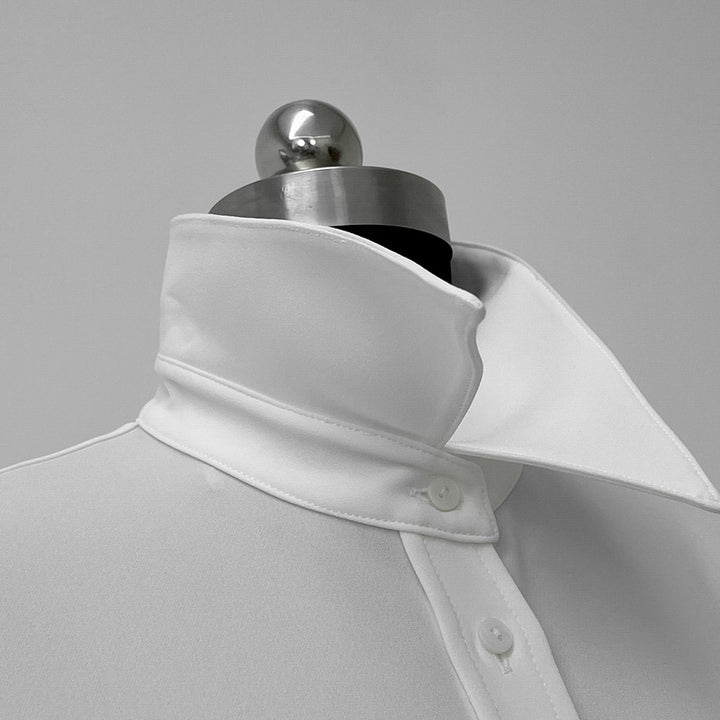 Women Elegant Long Sleeve Blouse with Button Placket Mune Fashion
