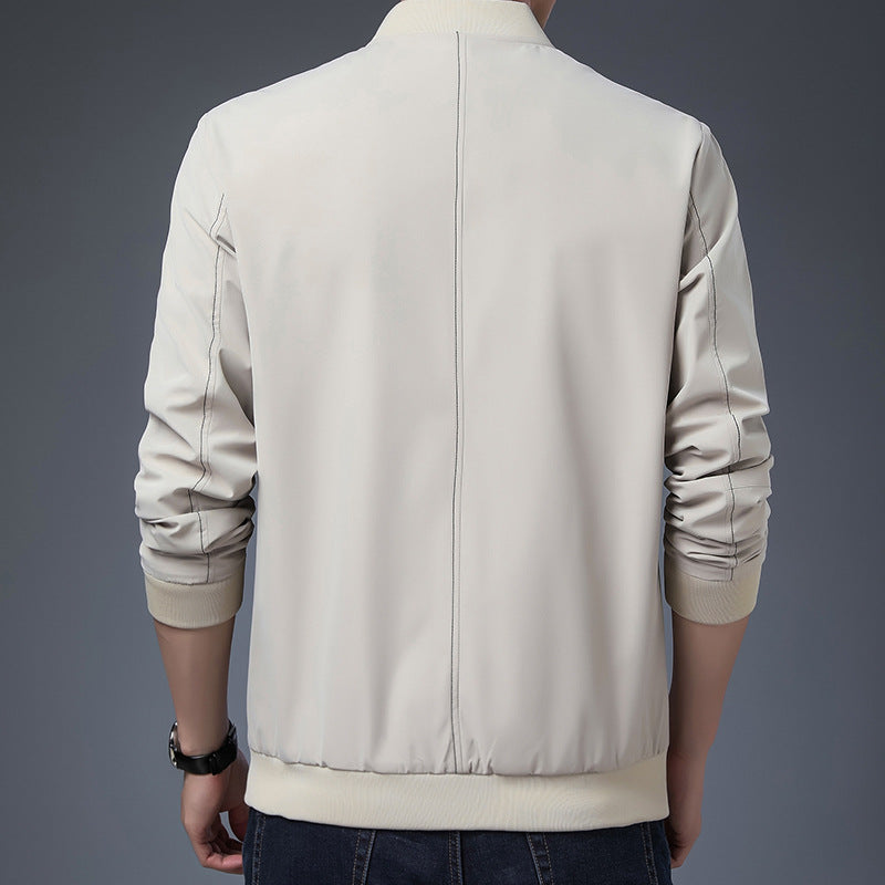 Men's lightweight bomber jacket with contrast seams, zipper and ribbed cuffs Mune Fashion