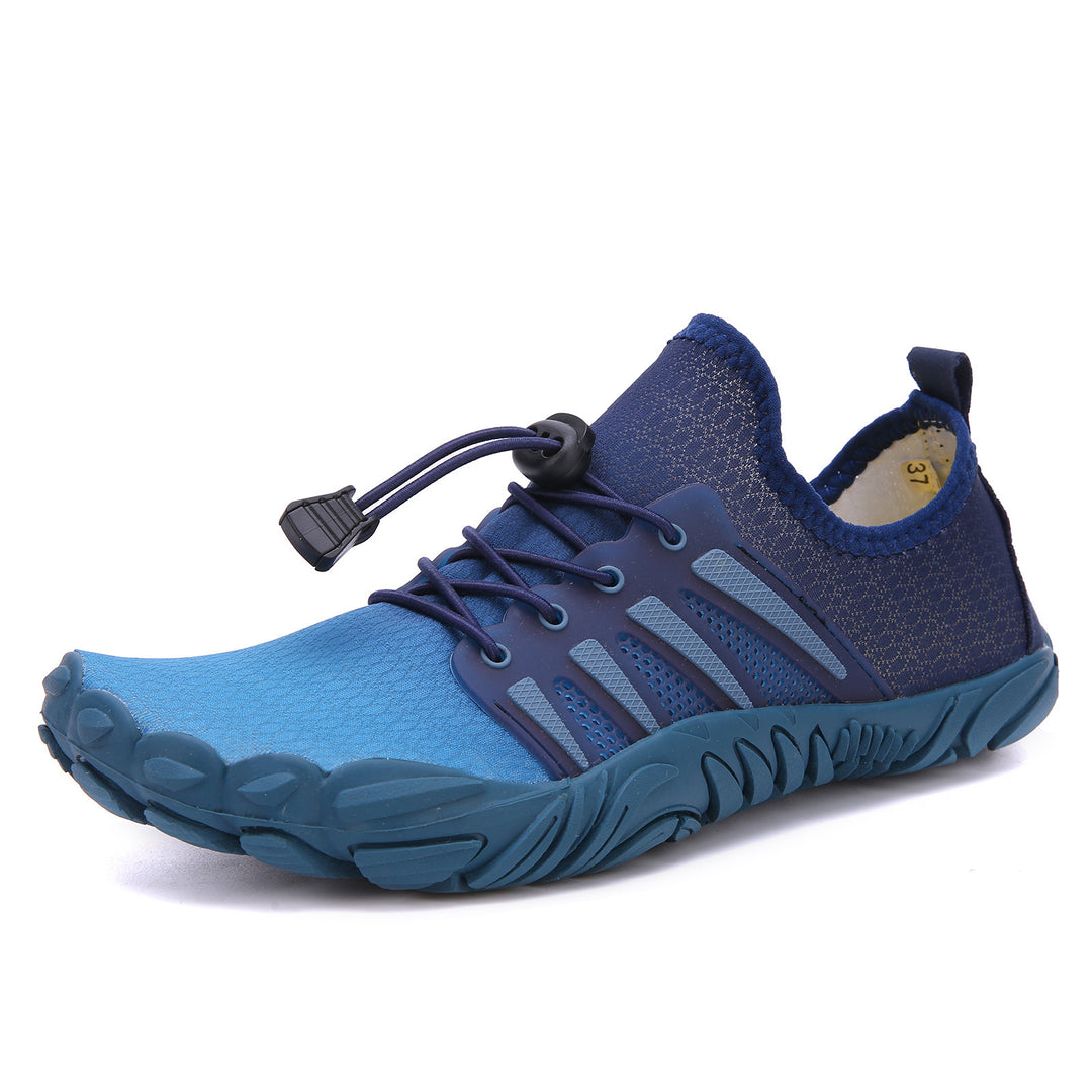 Women's flexible barefoot water shoe with perforated quick-drying construction and non-slip tread sole Mune Fashion