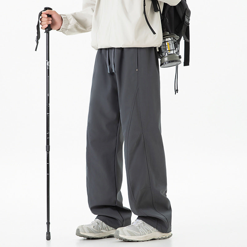 Damen Weite Cropped-Utility-Jogginghose mit Tunnelzugbund und geschwungenen Cargotaschen Mune Fashion
