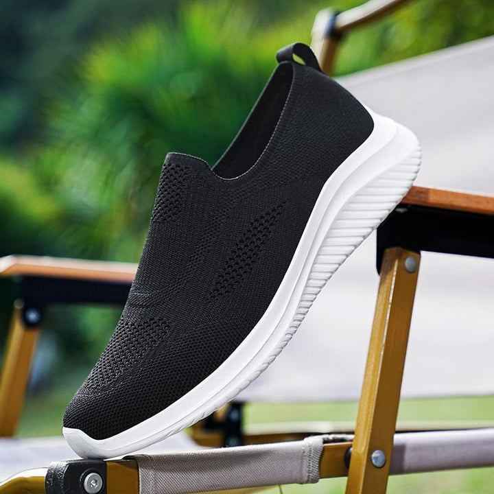 Men's Lightweight Slip-On Sport Sneakers with Breathable Knitted Design Mune Fashion