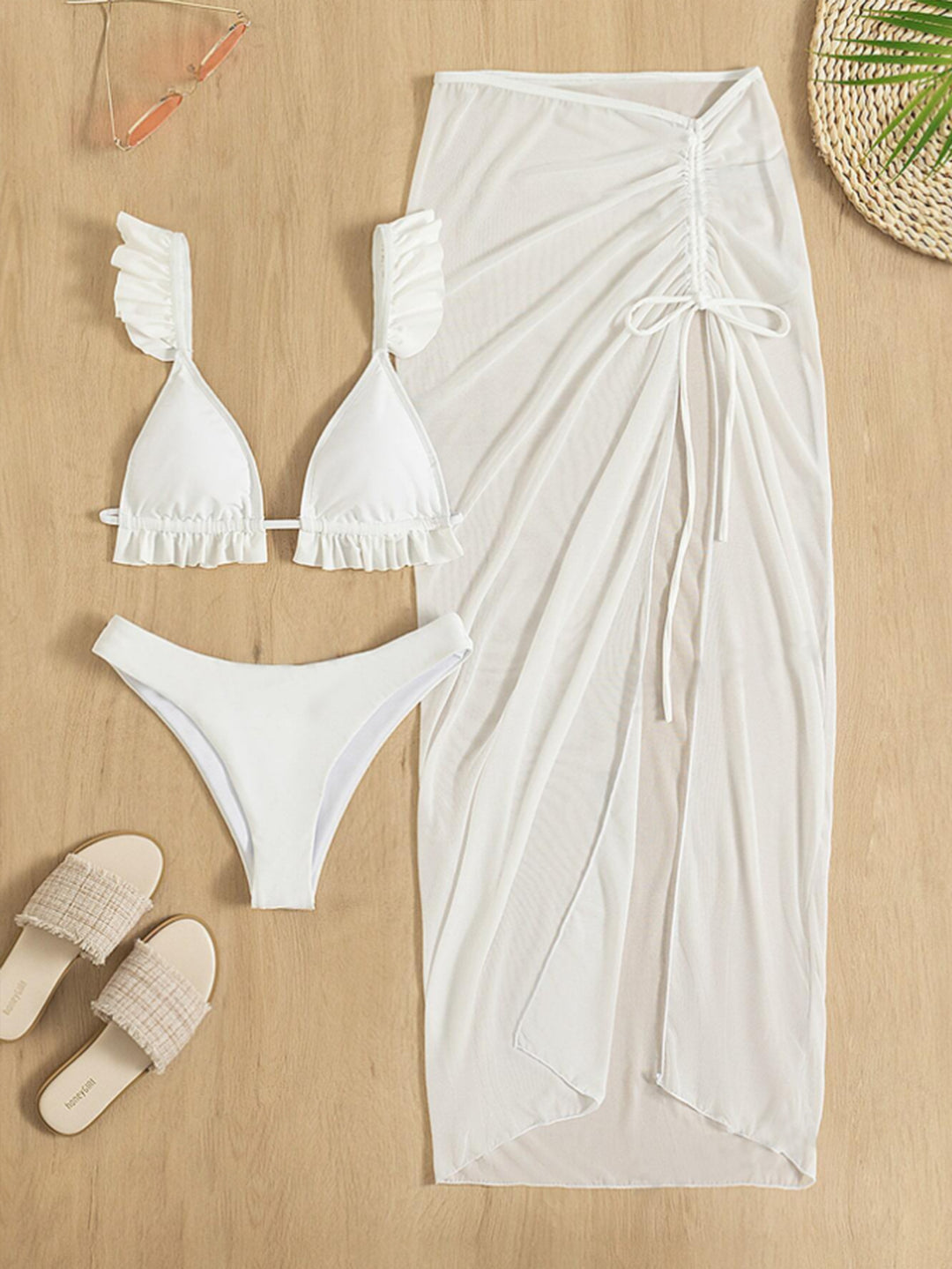Women's Beach Tunic with Flowing Pareo Mune Fashion
