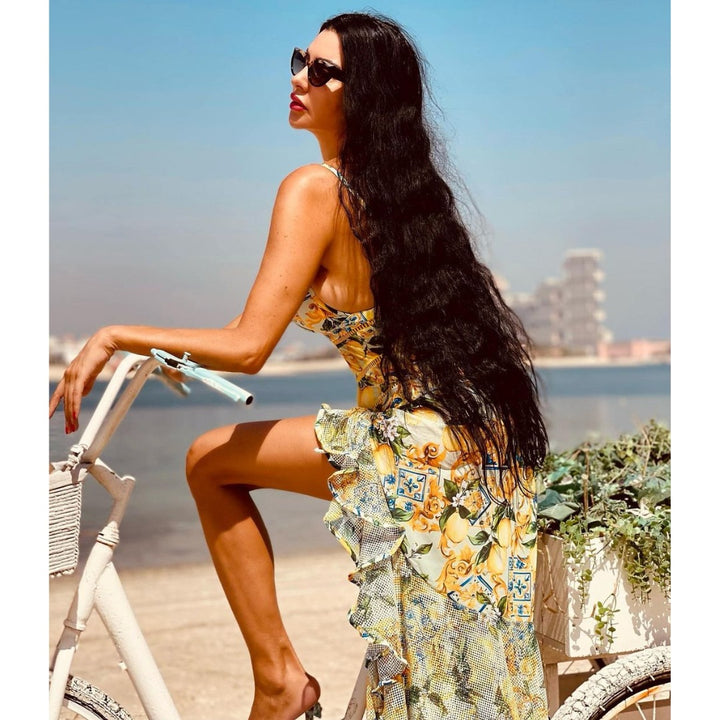 Women's bikini set with elegant ruffle design and maxi skirt Mune Fashion