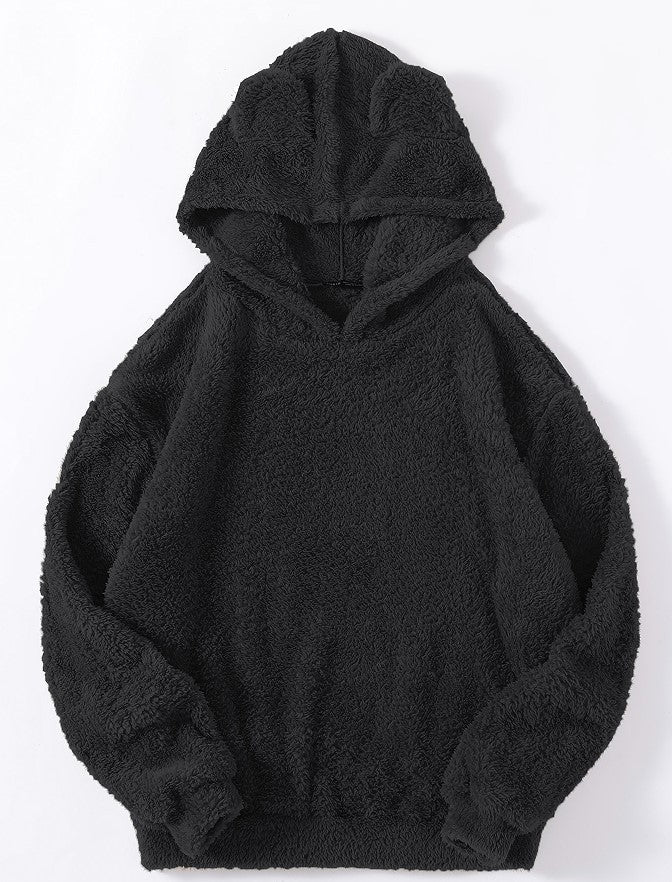 Ladies teddy hoodie with ears, elastic waistband and extra soft plush Mune Fashion