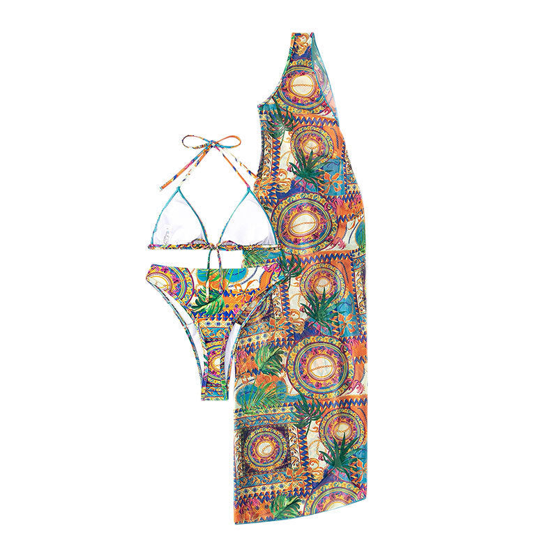 Women’s bikini with playful wrap design and fashionable pattern mix Mune Fashion