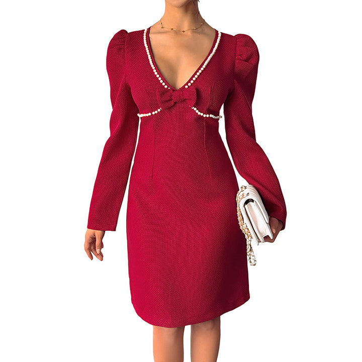 Women Elegant Dress with Shell Detail Mune Fashion