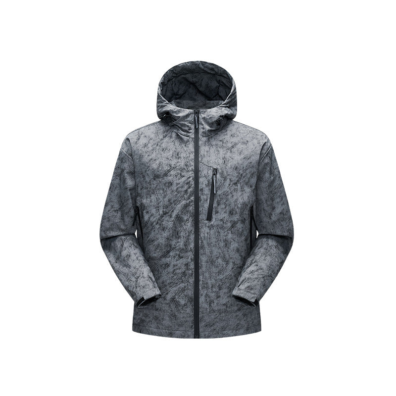Men's technical waterproof hooded jacket with welded seams and chest zip pocket Mune Fashion