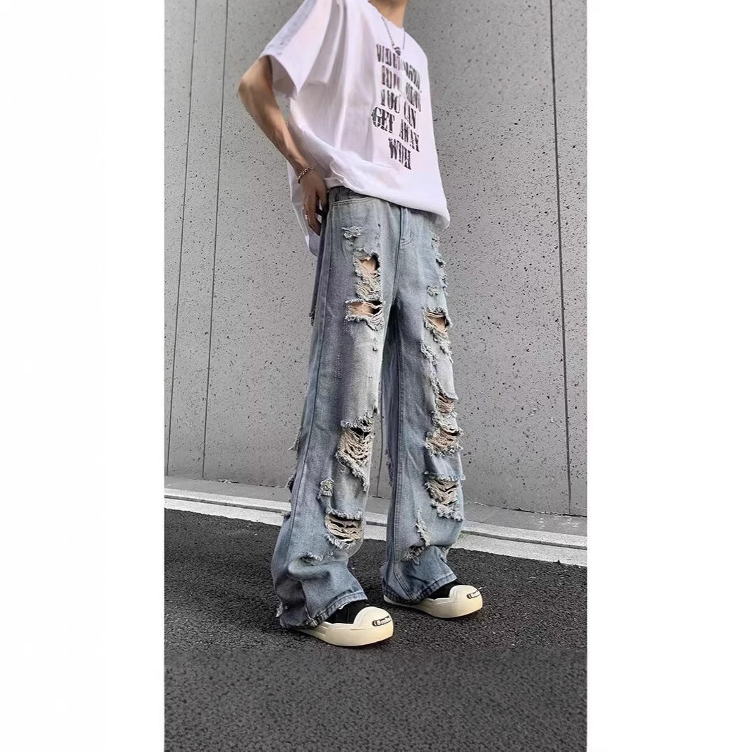 Women's Stylish Destroyed Baggy Jeans Mune Fashion