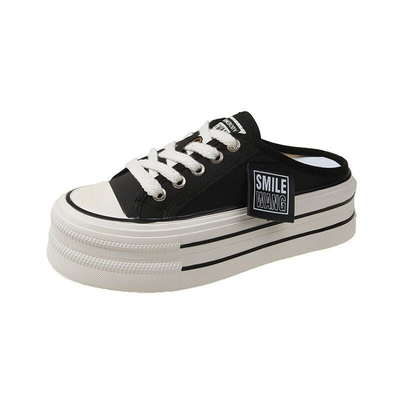 Women's Casual Canvas Sneakers with Durable Upper Material and Distinctive Design Mune Fashion